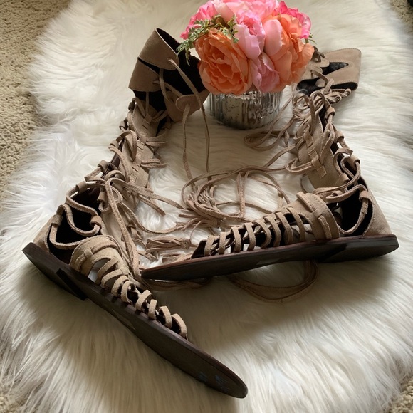 Free People Shoes - Free People suede gladiators, size 41